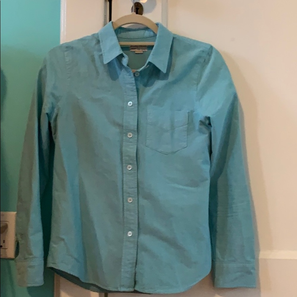 Robin’s egg blue oxford shirt XS madewell